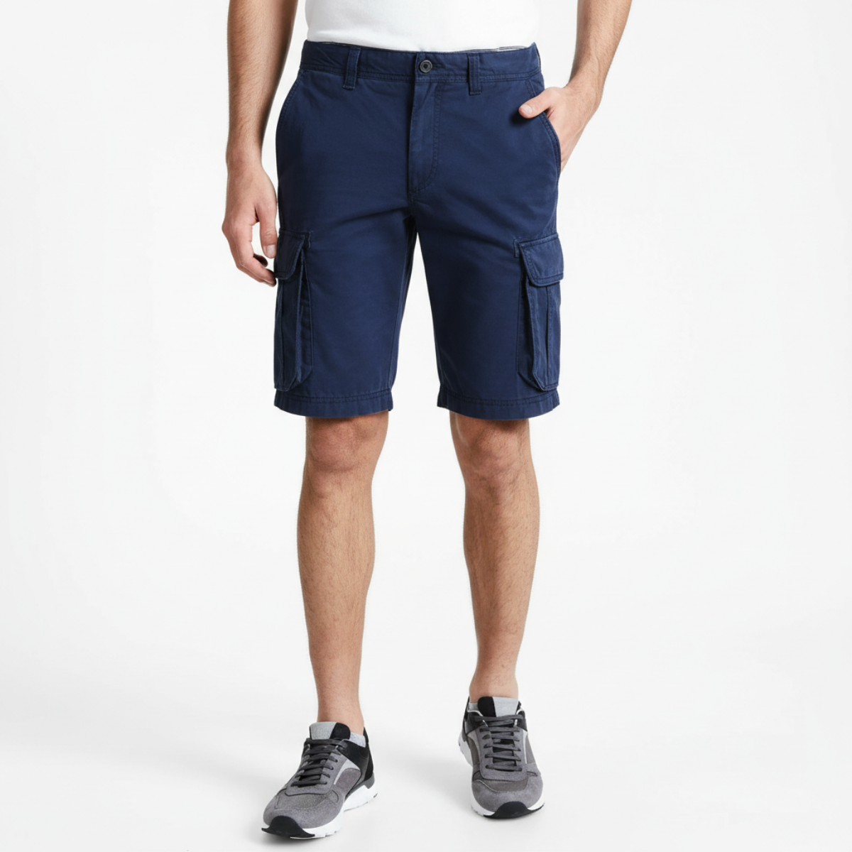 Kit 3 Bermudas Cargo Masculinas Sarja Brim Lisa Premium