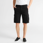 Kit 3 Bermudas Cargo Masculinas Sarja Brim Lisa Premium - Cores Mistas