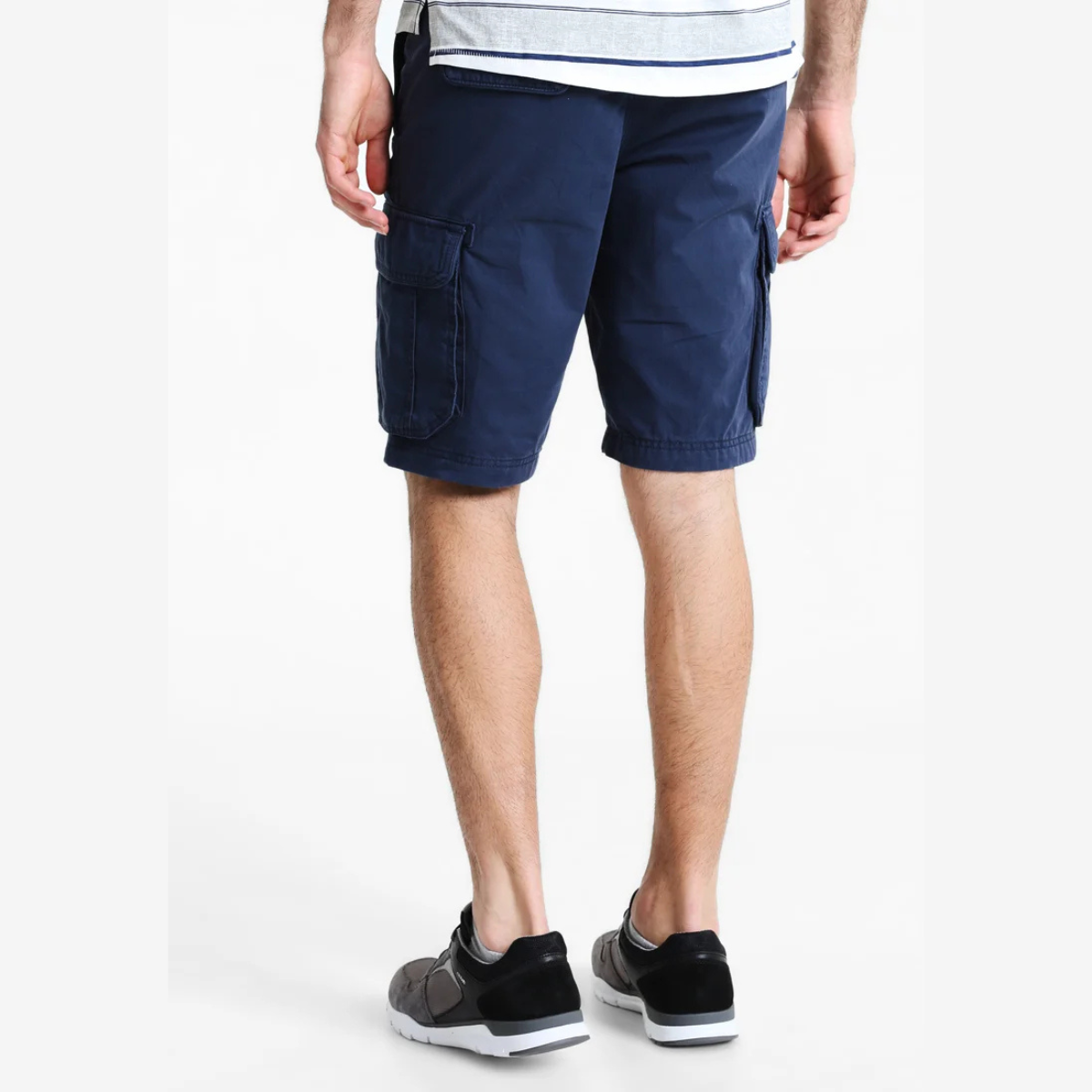 Kit 3 Bermudas Cargo Masculinas Sarja Brim Lisa Premium - Cores Mistas