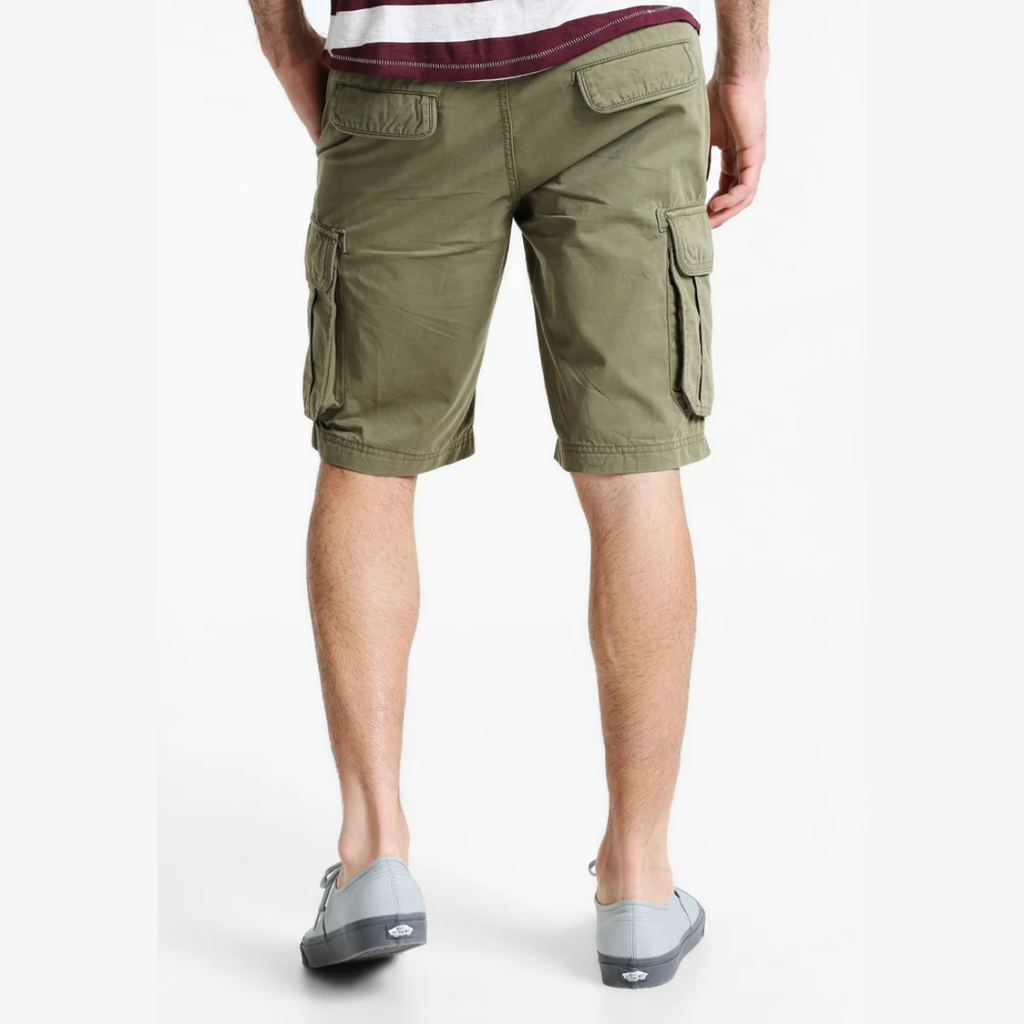 Kit 3 Bermudas Cargo Masculinas Sarja Brim Lisa Premium - Cores Mistas