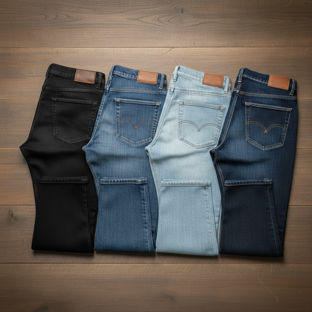Calça Jeans Masculina com Elastano - Kit 4 Unidades