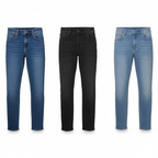 Kit 3 Calças Jeans Masculina Classic Corte Reto