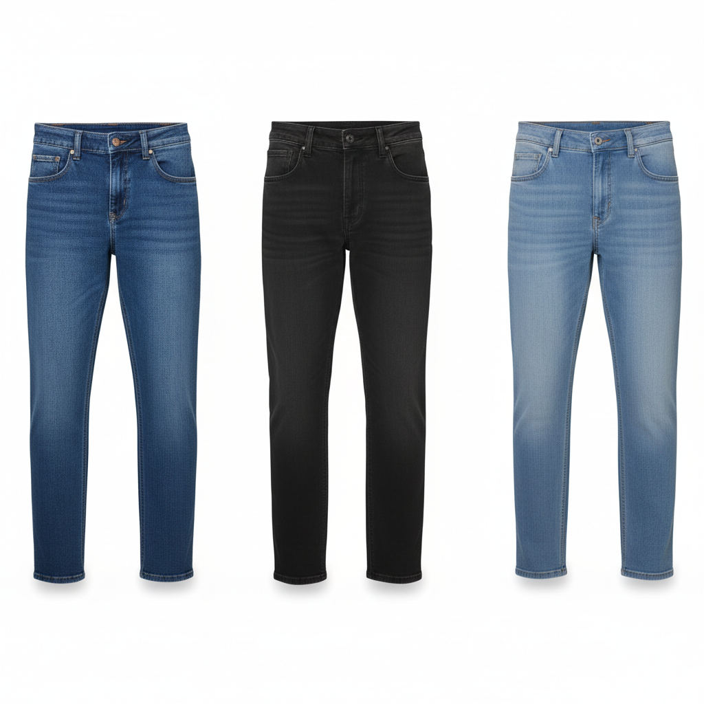 Kit 3 Calças Jeans Masculina Classic Corte Reto