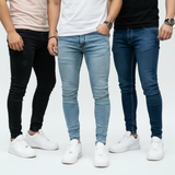 Kit 3 Calça Jeans Sarja Masculina Skinny