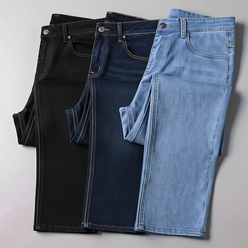 Kit 3 Calças Jeans Masculina Classic Corte Reto